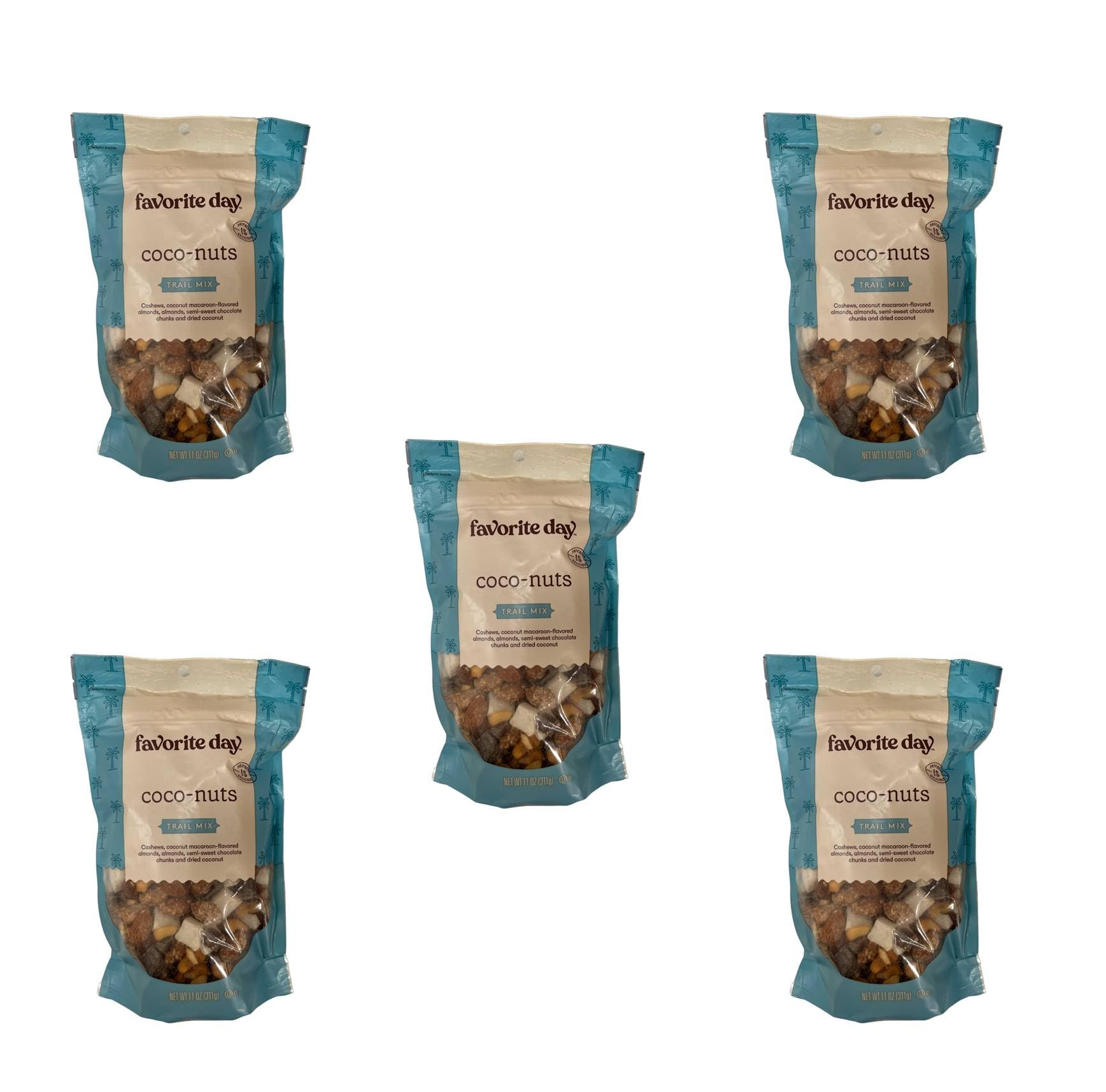 Organic Coco-Nuts Trail Mix - 11oz Resealable Bag - Favorite Day Kosher Snack - Healthy Energy Boost for Hiking, Camping & Office Snacks