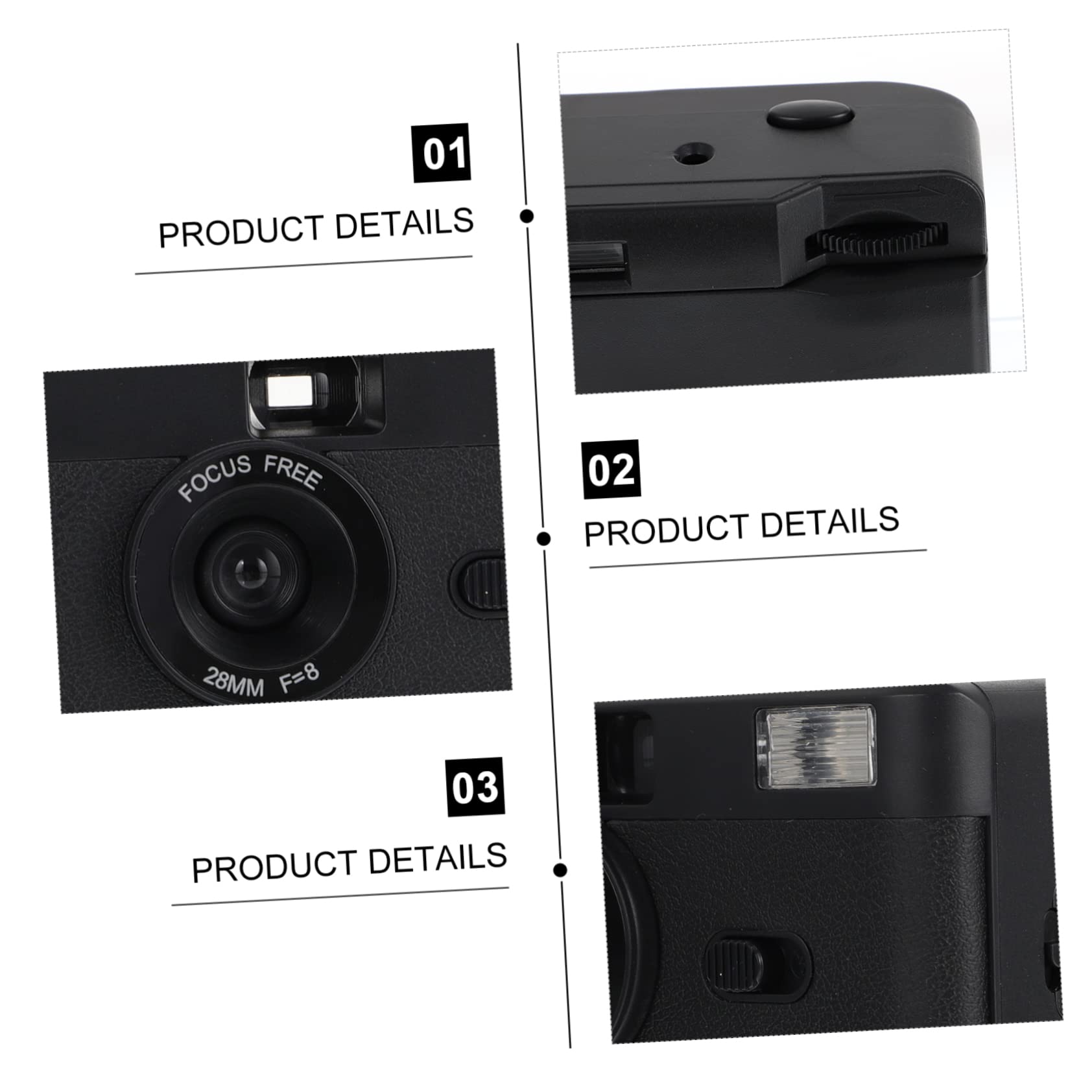 DOITOOL Reusable Vintage Retro Film Camera with Built-in Flash - Perfect for Travel, Parties & Everyday Photography