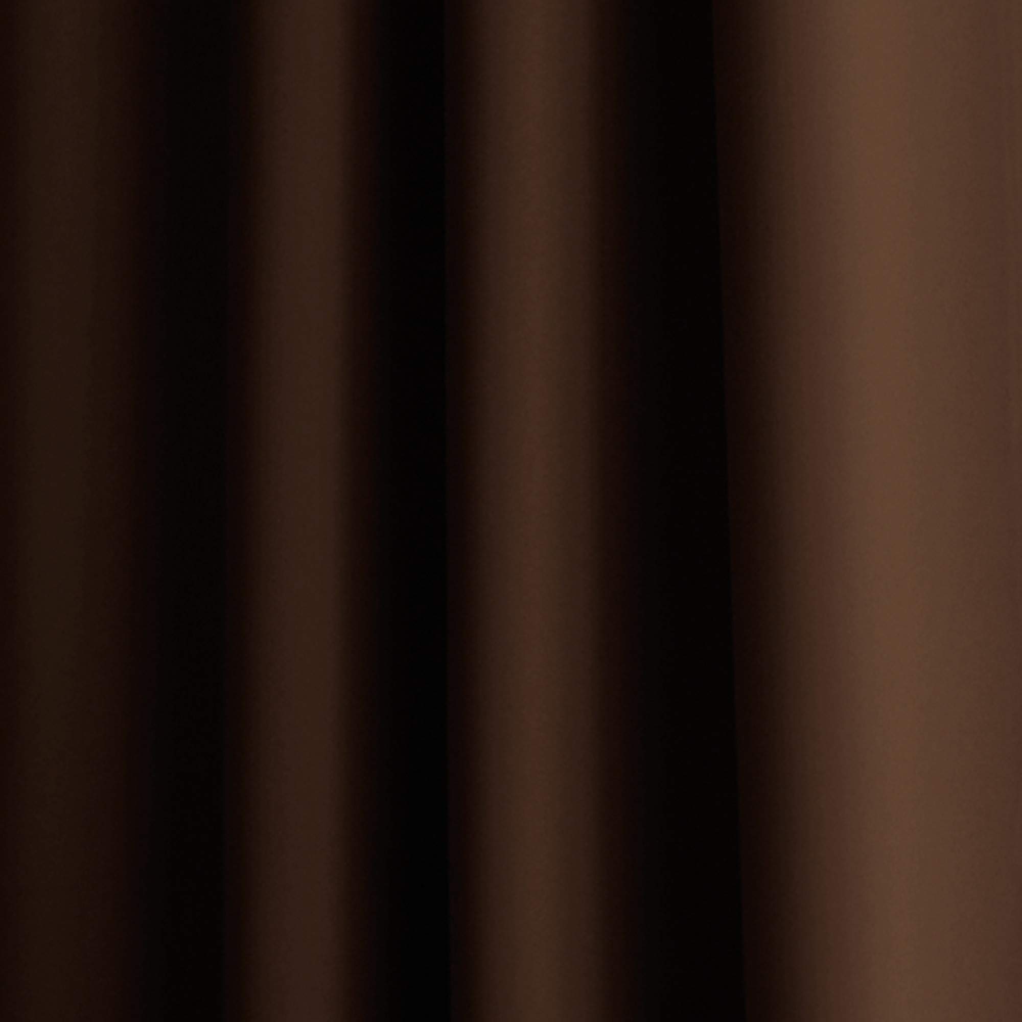 Curtainworks Kendall Color Block Grommet Curtain Panel - 95 Inch Chocolate Blackout Drapes for Living Room & Bedroom Window Treatments