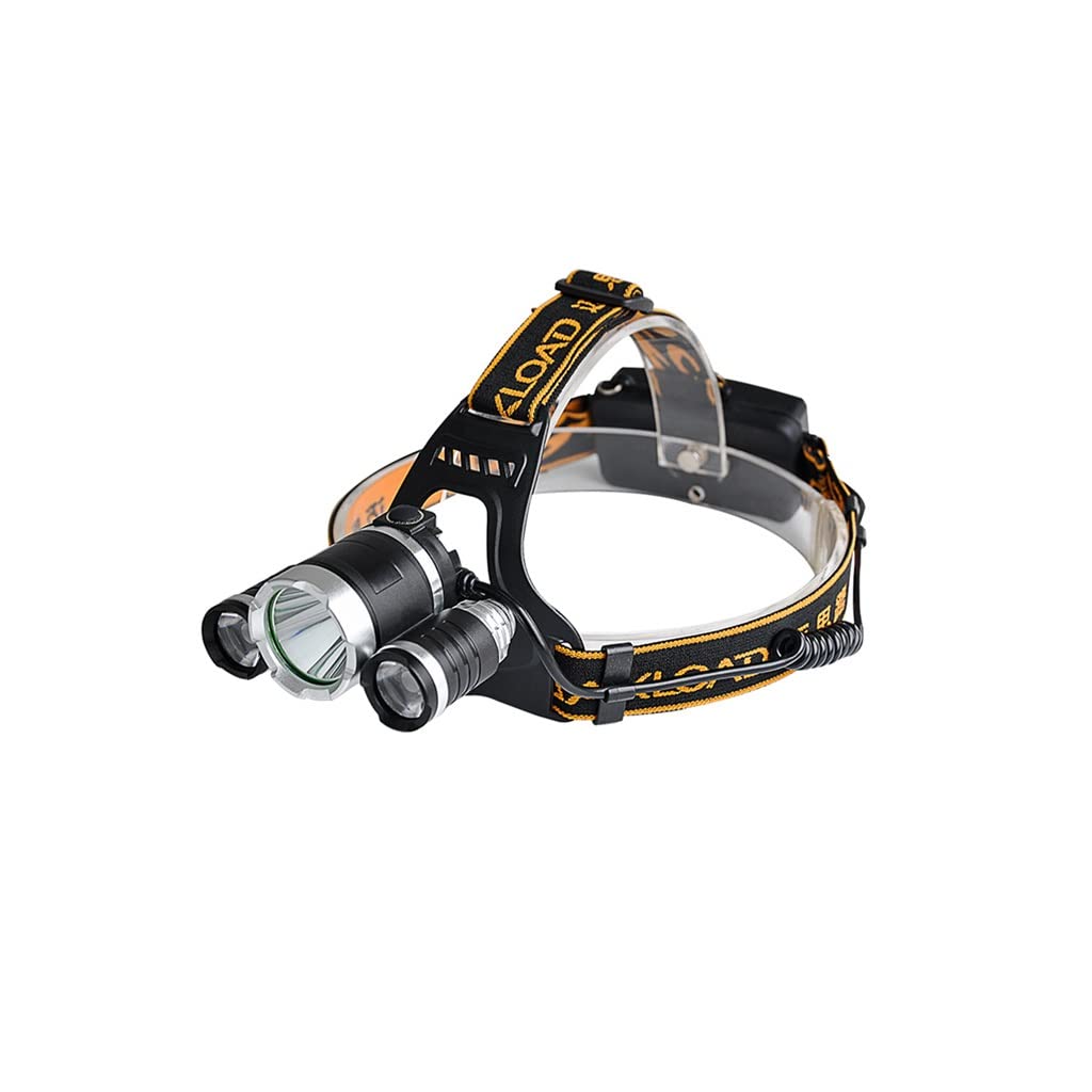 TONPOP Rechargeable LED Headlamp - 1000 Lumen Bright Light, Waterproof Headlight for Outdoor Night Fishing, Hiking, Camping & Mining (Black) | Hands-Free Head Torch for Home Use & Emergency Situations