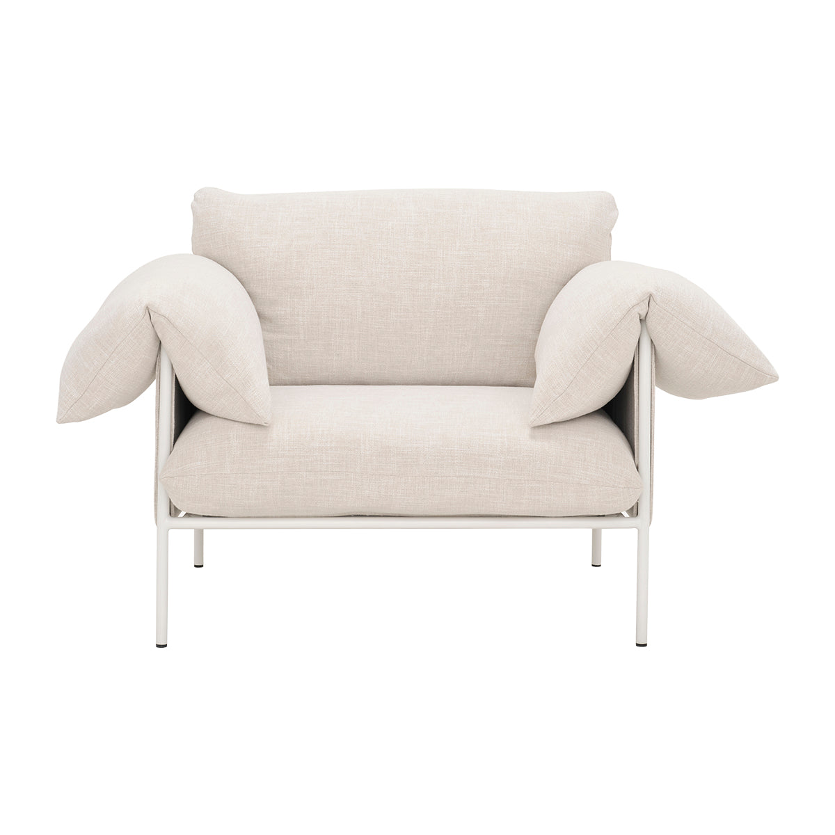 Byron Alva Armchair - Modern Accent Chair for Living Room, Bedroom & Office - Comfortable Upholstered Lounge Chair with Wooden Legs