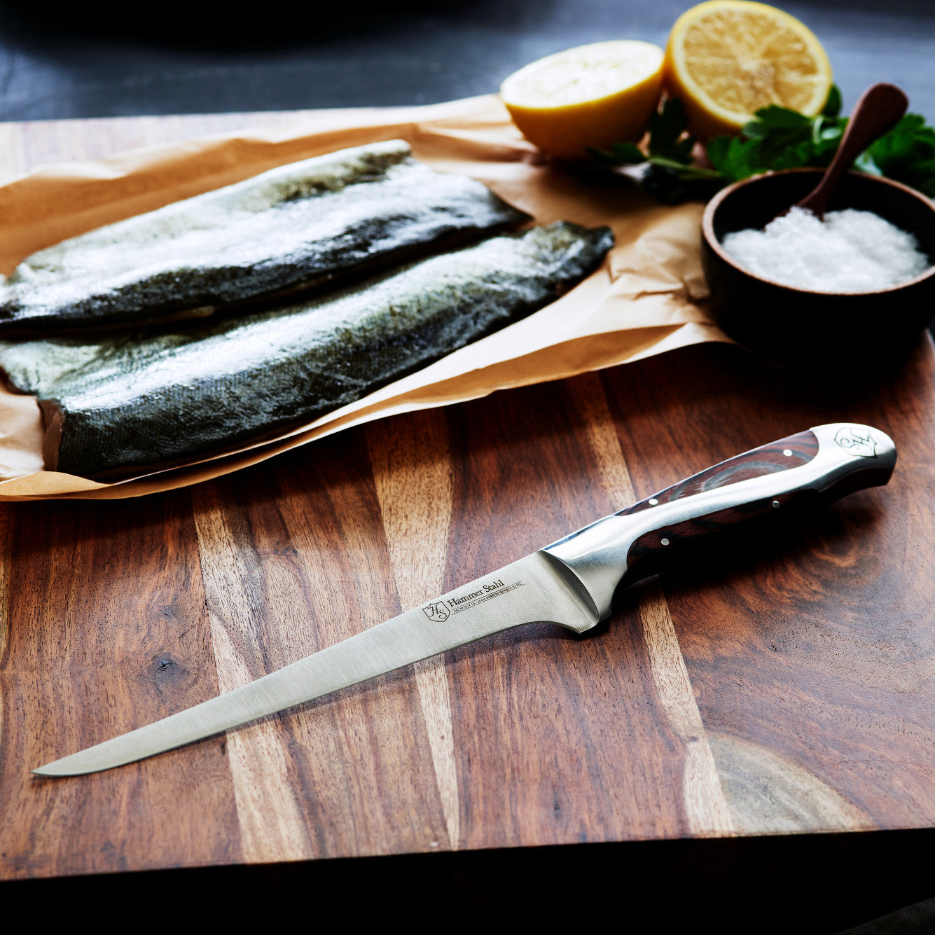 Hammer Stahl 7-Inch Fillet Knife - High Carbon Stainless Steel Fish Fillet Knife for Precise Cutting - Perfect for Fishing, Camping, and Kitchen Use