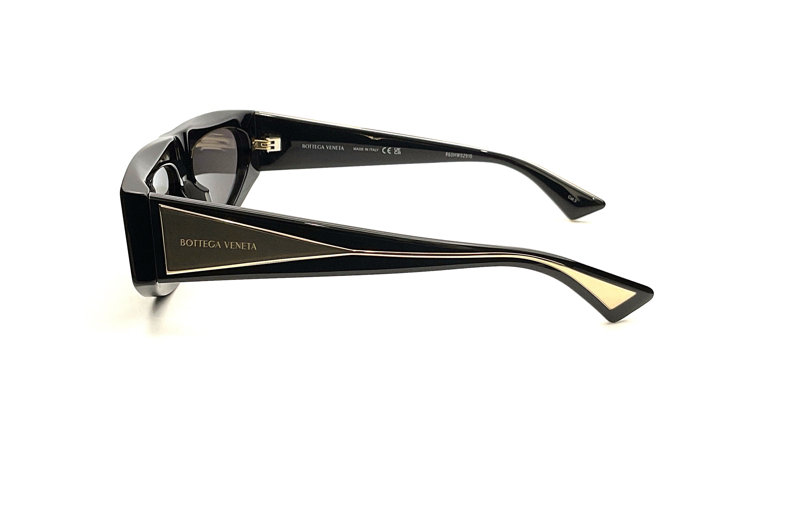 Bottega Veneta BV1277S Sunglasses - Black & Gold Aviator Style for Men & Women | Perfect for Outdoor Activities, Travel & Fashion Accessories