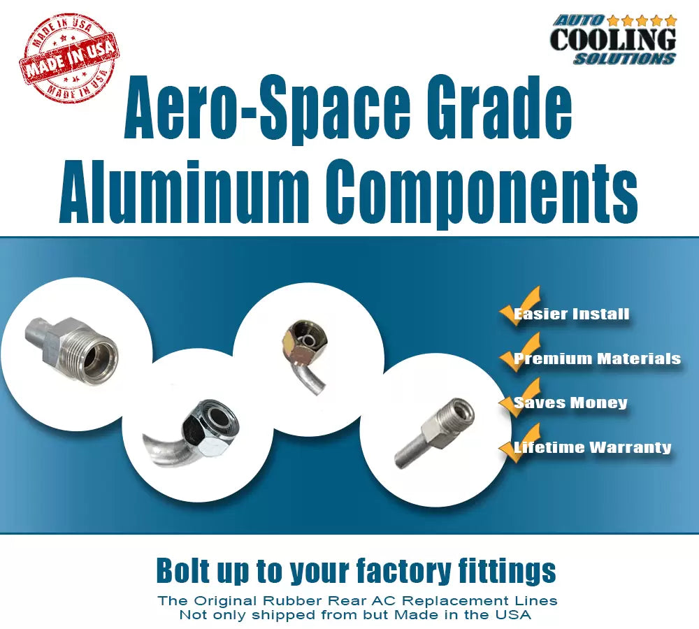 Rear AC Line Set for Chevy Suburban, GMC Yukon, Chevy Tahoe, Cadillac Escalade 1995-2000 | Replacement AC Refrigerant Lines | Perfect for AC System Repair & Maintenance