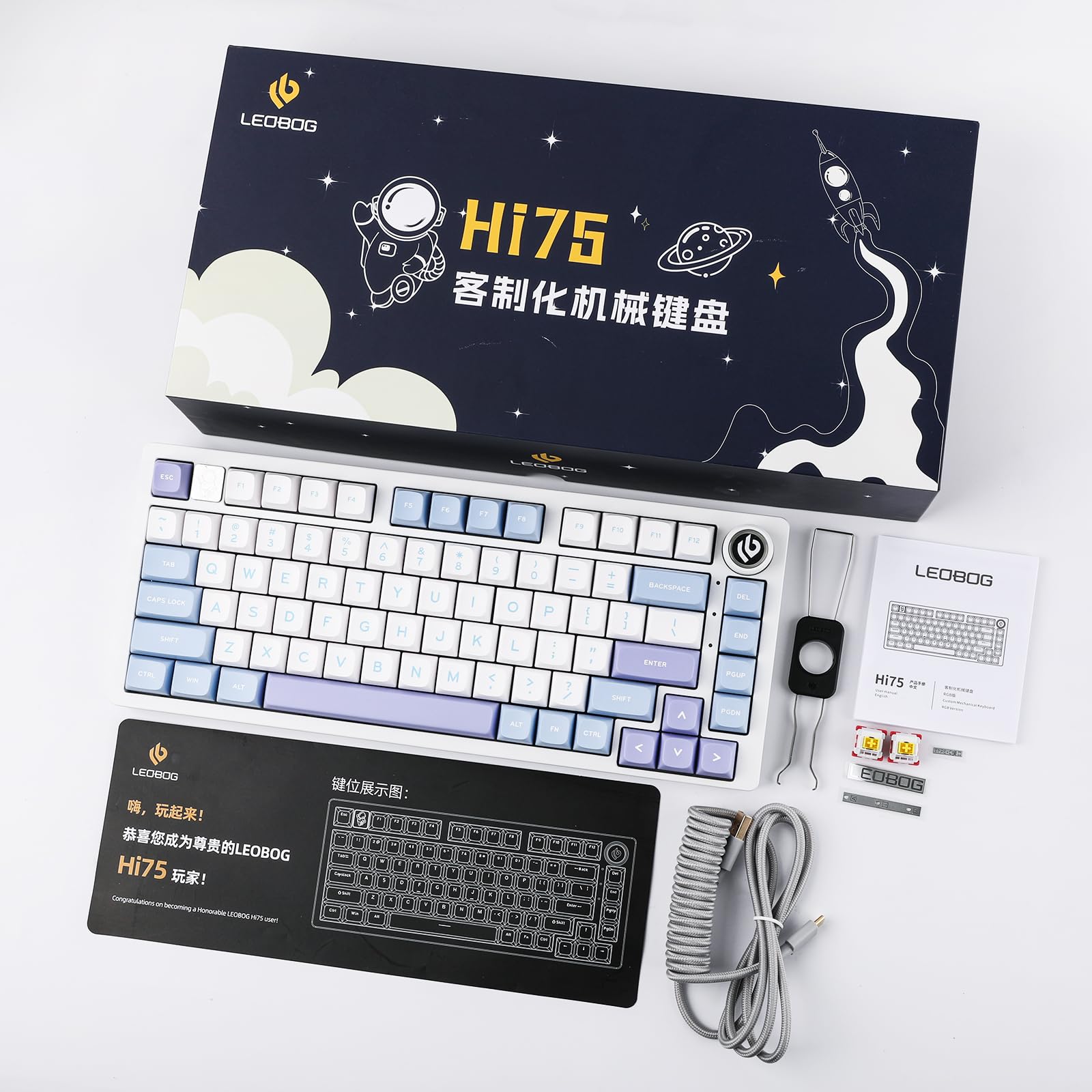 EPOMAKER Hi75 Aluminum Mechanical Keyboard - Hot Swappable RGB Gaming Keyboard for PC & Mac
