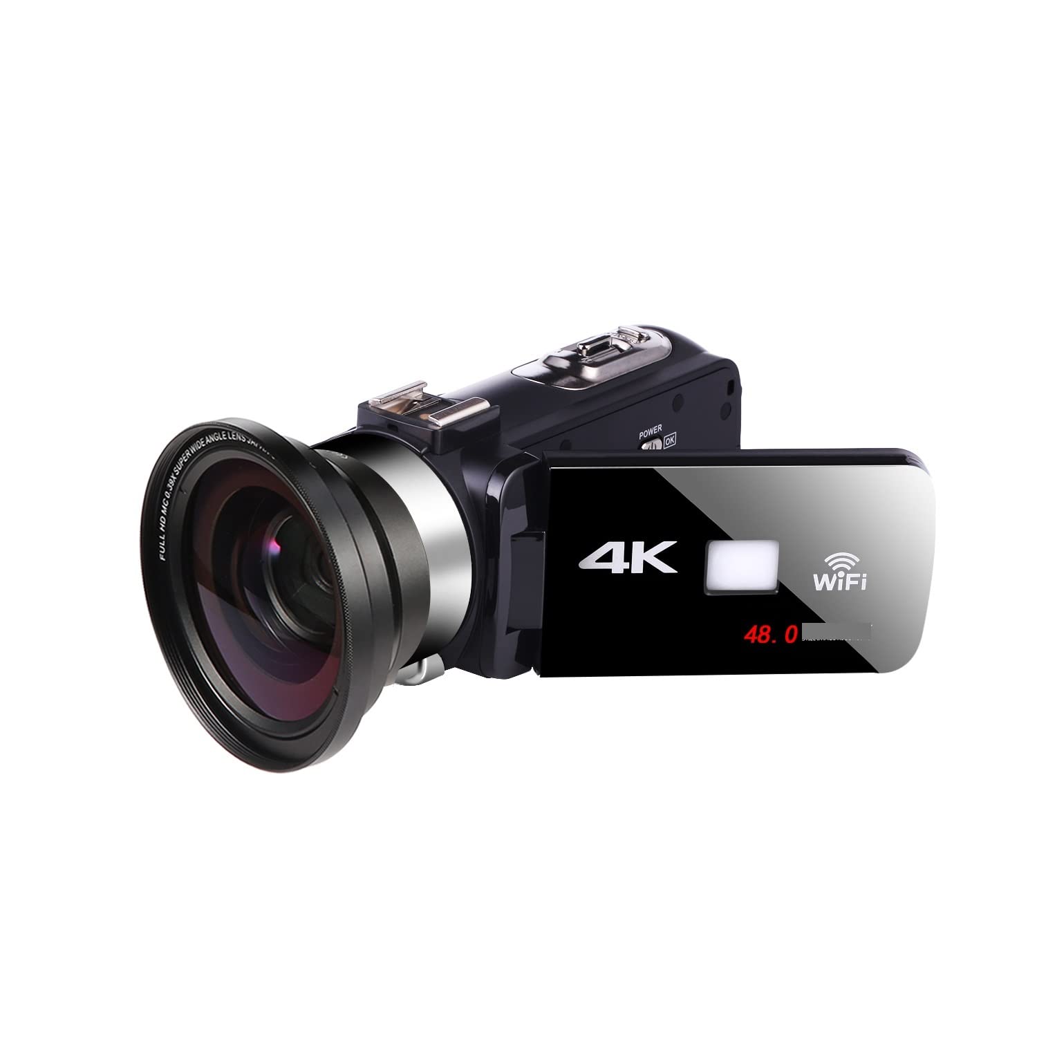 4K Night Vision Camcorder - 48MP Vlog Camera for Live Streaming & Photography (No SD Card) - Perfect for Travel & Events
