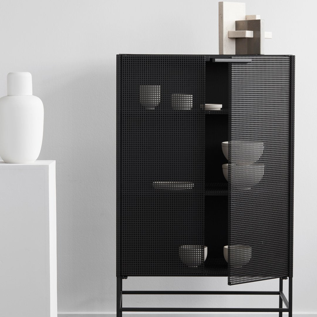 Kristina Dam Studio Grid Cabinet - Modern Storage Solution for Living Room, Bedroom & Office - Stylish & Functional Home Organization