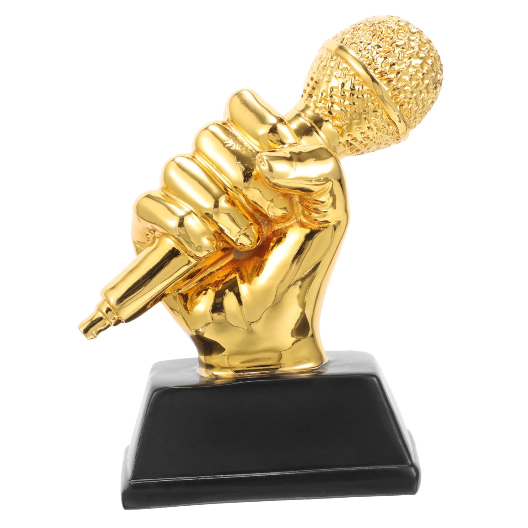 Yardwe Resin Mini Microphone Trophy Award - Best Karaoke Singing Prize, Community & Sports Trophy for Student Decorations | Perfect for Competitions, Gifts & Home Decor