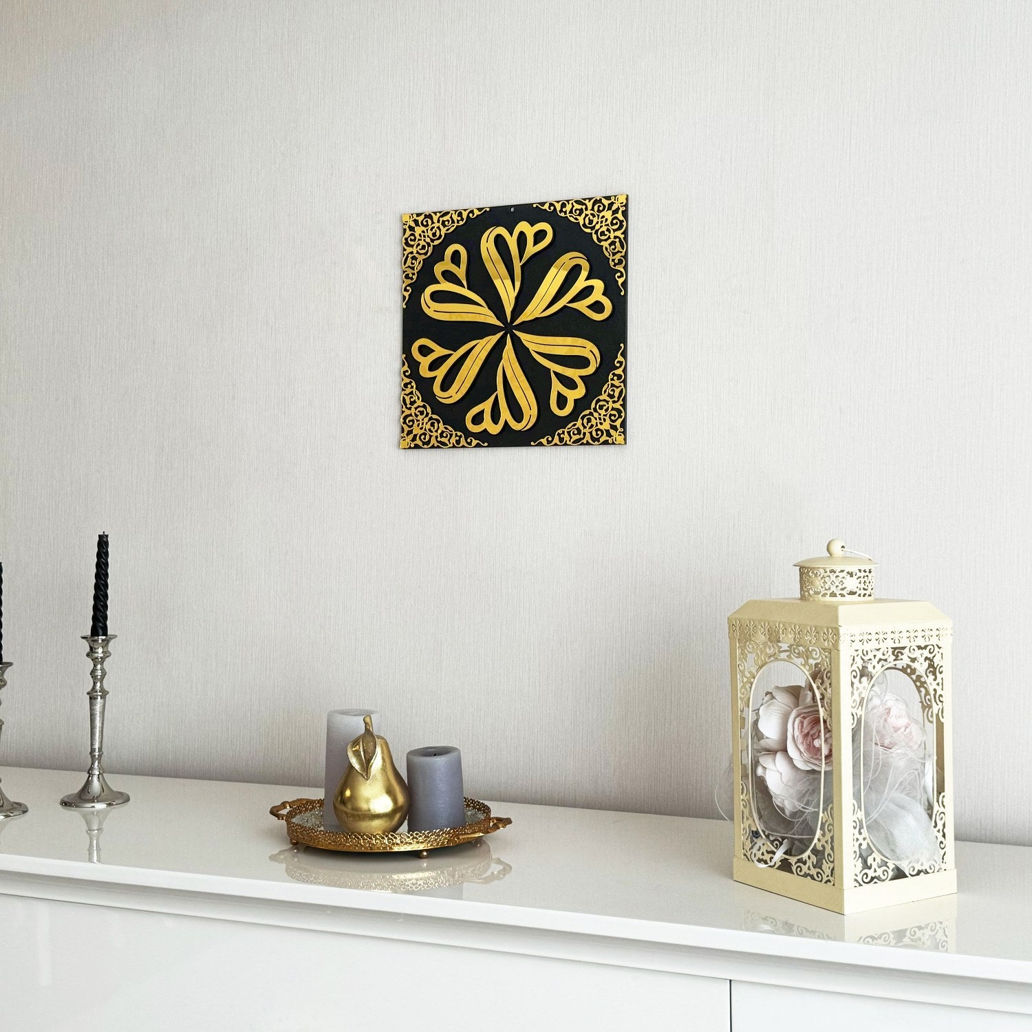Allah (SWT) Islamic Wall Art - Handcrafted Wooden Acrylic Home Decor for Muslim Prayer Room, Mosque & Living Room - Spiritual Arabic Calligraphy Wall Hanging