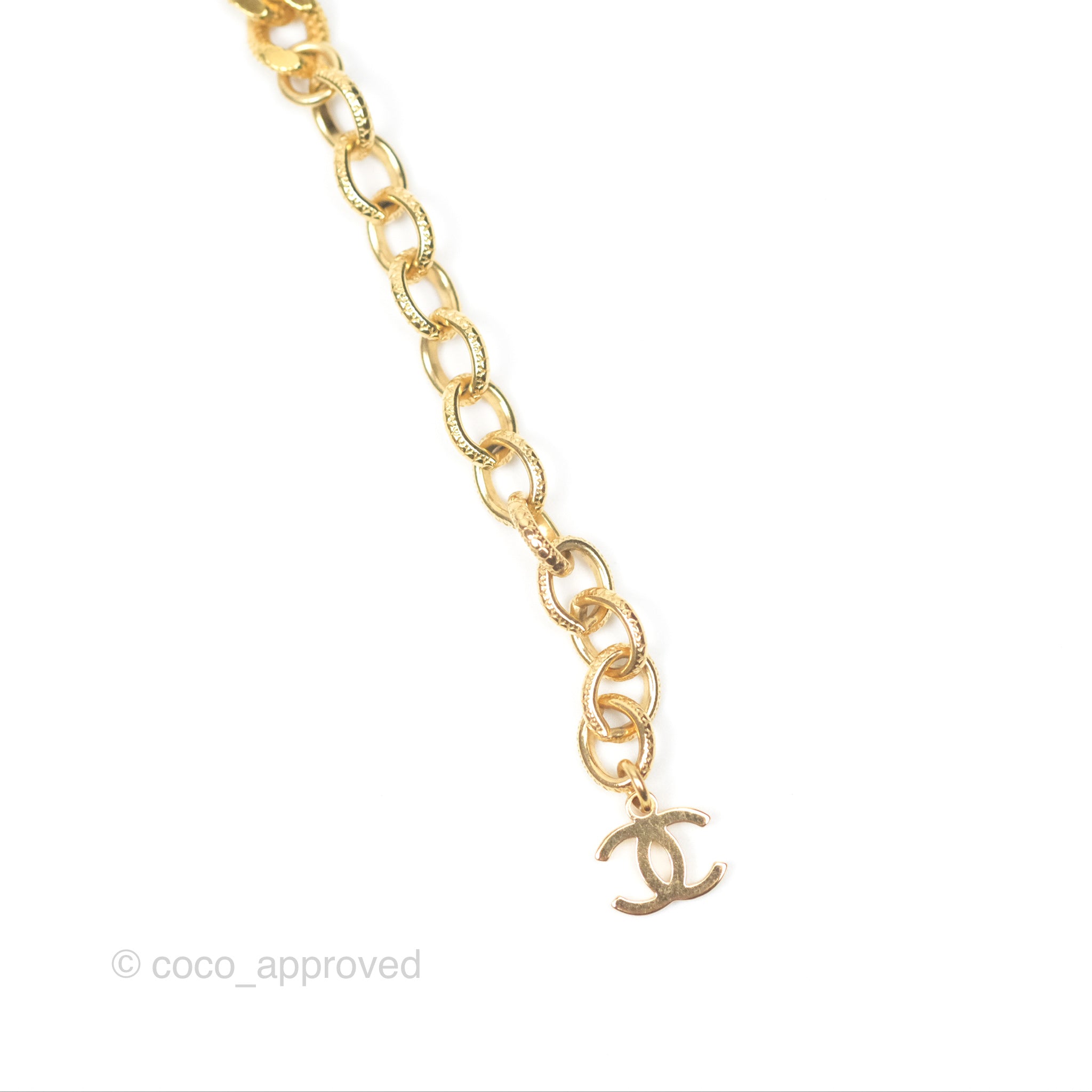 Chanel CC Crystals Chain Necklace Choker Gold Tone 22A - Elegant Layered Necklace for Women, Perfect for Parties, Weddings & Evening Events