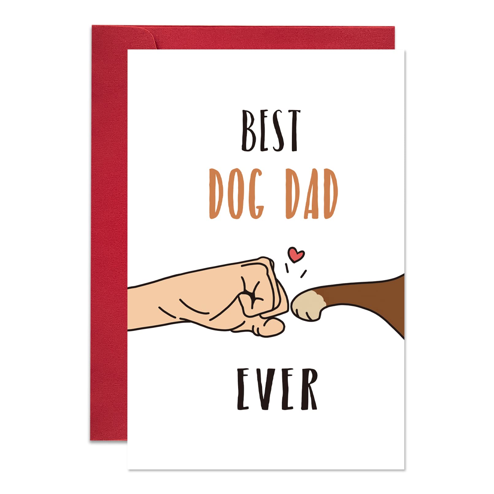 Funny Father's Day Card for Dog Dad - Best Dog Dad Ever Birthday Card Gift - Perfect for Dog Lovers & Pet Owners - Great for Birthdays, Father's Day & Special Occasions
