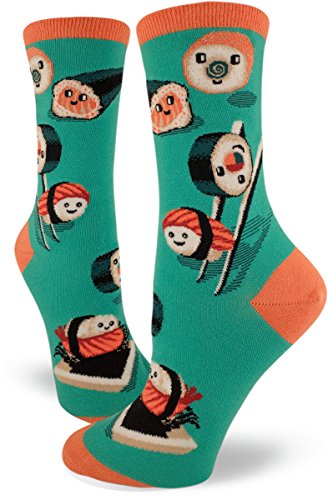 Silly Sushi Crew Socks in Surf