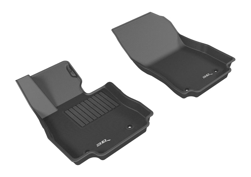 3D MAXpider Custom Fit All-Weather Floor Mats for 2016-2020 Toyota Yaris & Scion iA (1st Row) - Premium Black Car Mats | Perfect for Daily Commute, Road Trips & Winter Protection