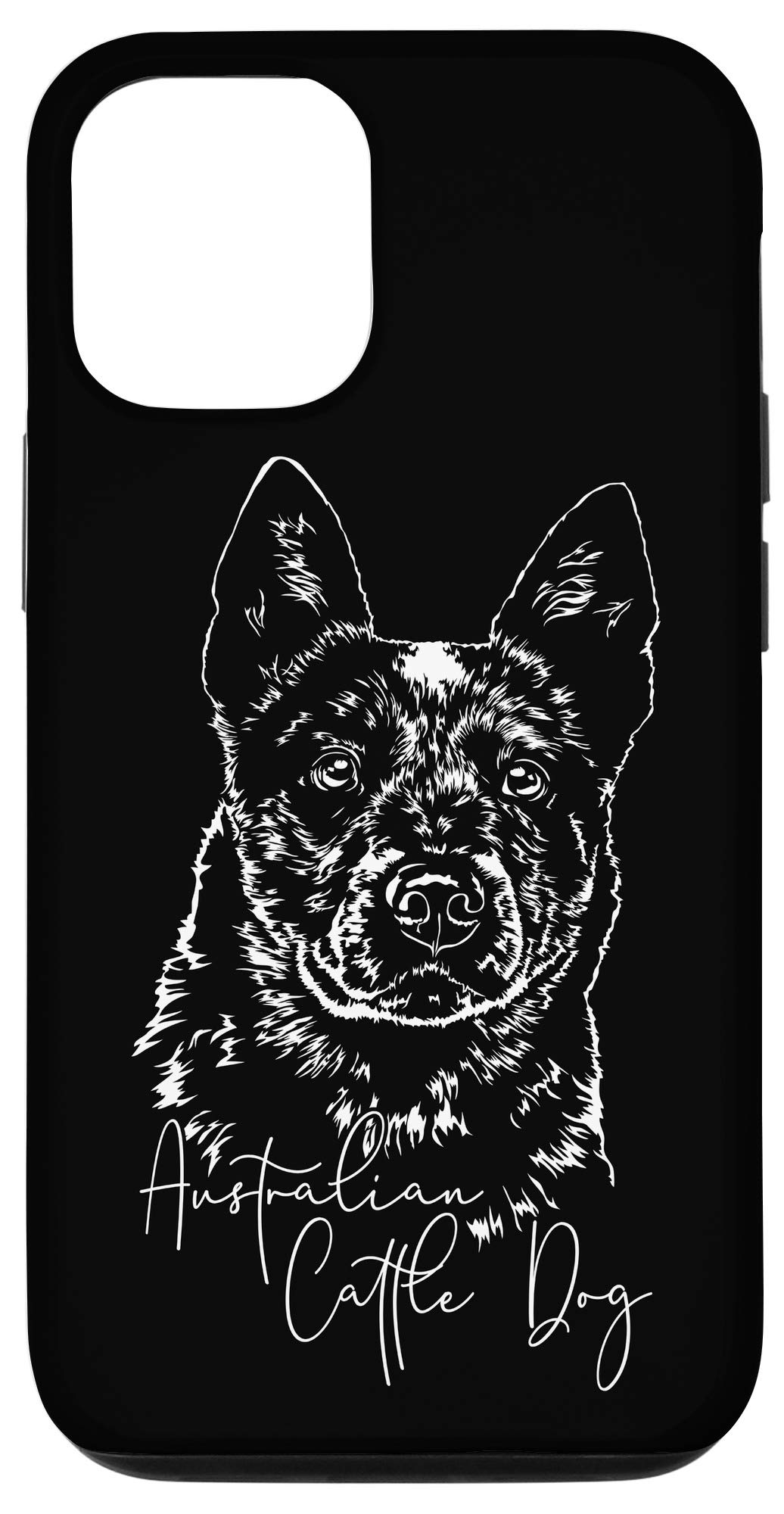 Funny Australian Cattle Dog Portrait iPhone 12/12 Pro Case - Perfect Gift for Dog Lovers | Durable Protective Phone Cover for Everyday Use & Travel