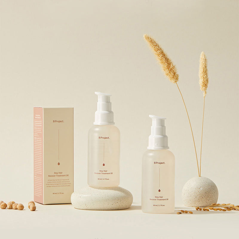 B Project Stay Hair Recover Treatment Oil 80ml - Hair Repair & Growth Oil for Damaged Hair - Perfect for Dry, Frizzy Hair & Split Ends Treatment at Home or Salon