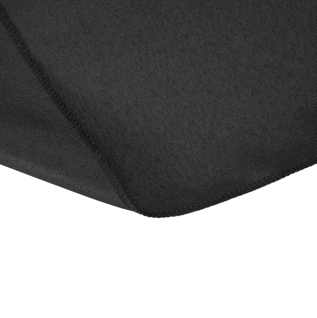 Restaurantware Table Tek 120 Inch Round Table Cover - 10 Pack Washable Wrinkle-Free Black Polyester Banquet Tablecloth for Wedding, Party, Holiday & Buffet - Perfect for Banquet Halls, Catering Events & Formal Dinners