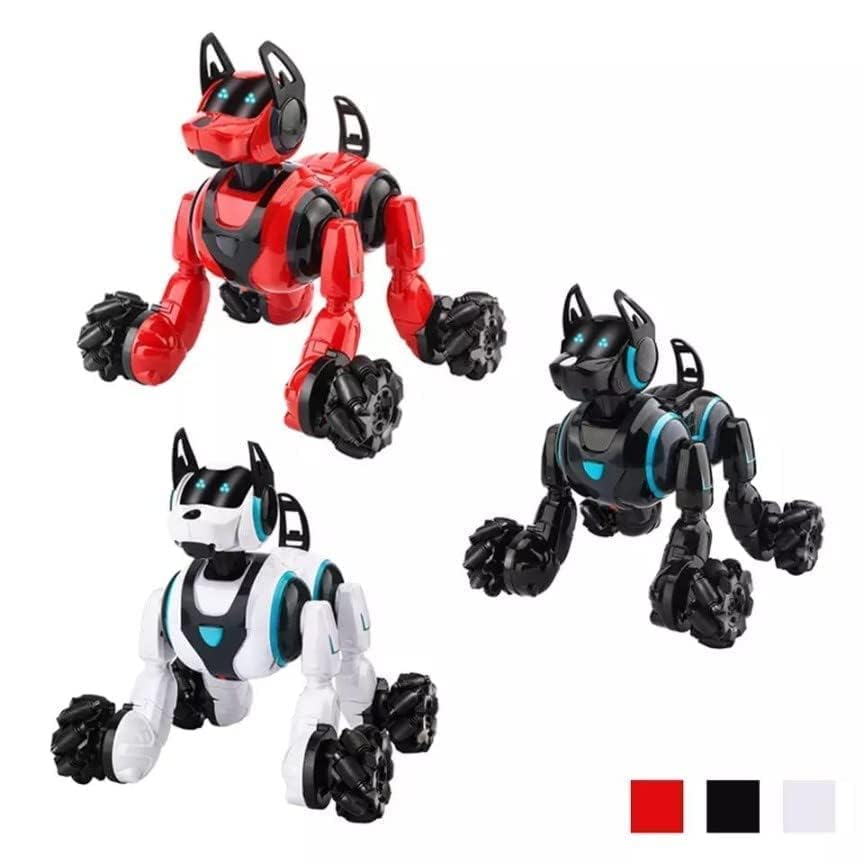 YUKAYUGA 2.4G Smart RC Stunt Robot Dog Toy with Remote Control, Inductive Function, LED Lights & Sound Effects | USB Rechargeable | Multicolor | Perfect for Kids' Birthday Gifts & STEM Learning Toys