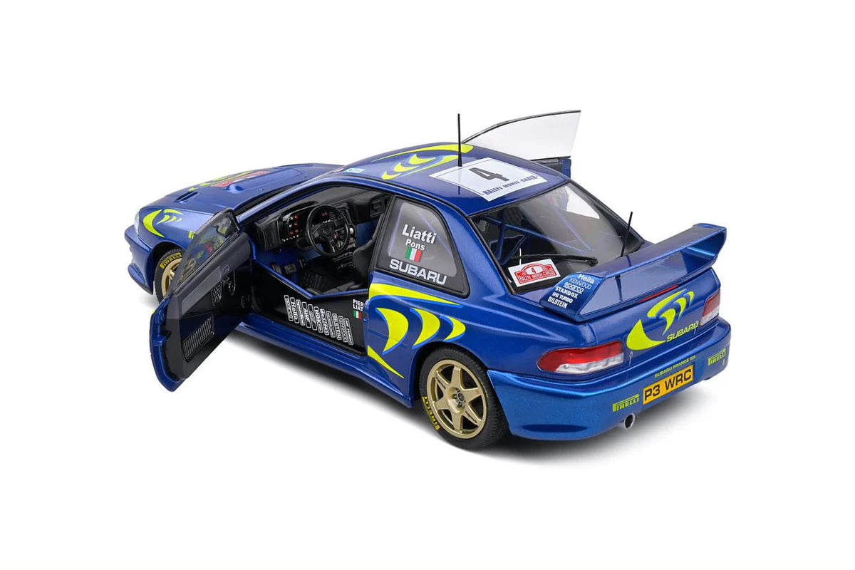 1:18 Subaru Impreza 22B STI WRC Rally Car Model - 1997 Monte Carlo #4 Liatti/Pons - Collectible Die-Cast Vehicle for Racing Enthusiasts & Display Decor