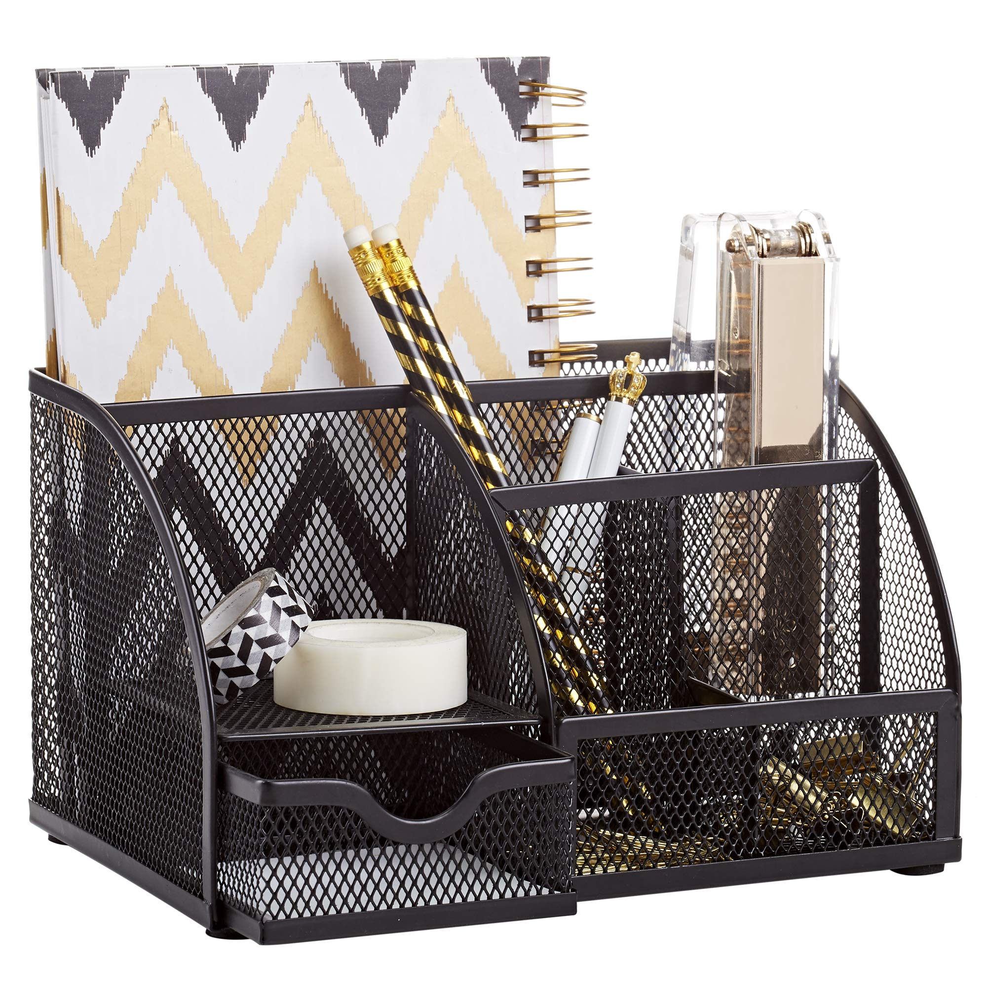 Anova Mesh Desk Organizer - 7 Compartments with Drawer for Office & Home Use