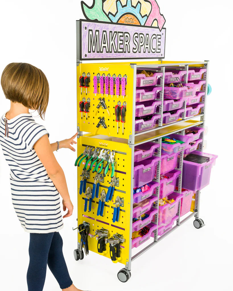 Maker Cart 2.0: Ultimate STEM & STEAM Mobile Activity Cart for Classroom, Makerspace & Homeschool Learning - Perfect for Science Projects & Hands-On Education