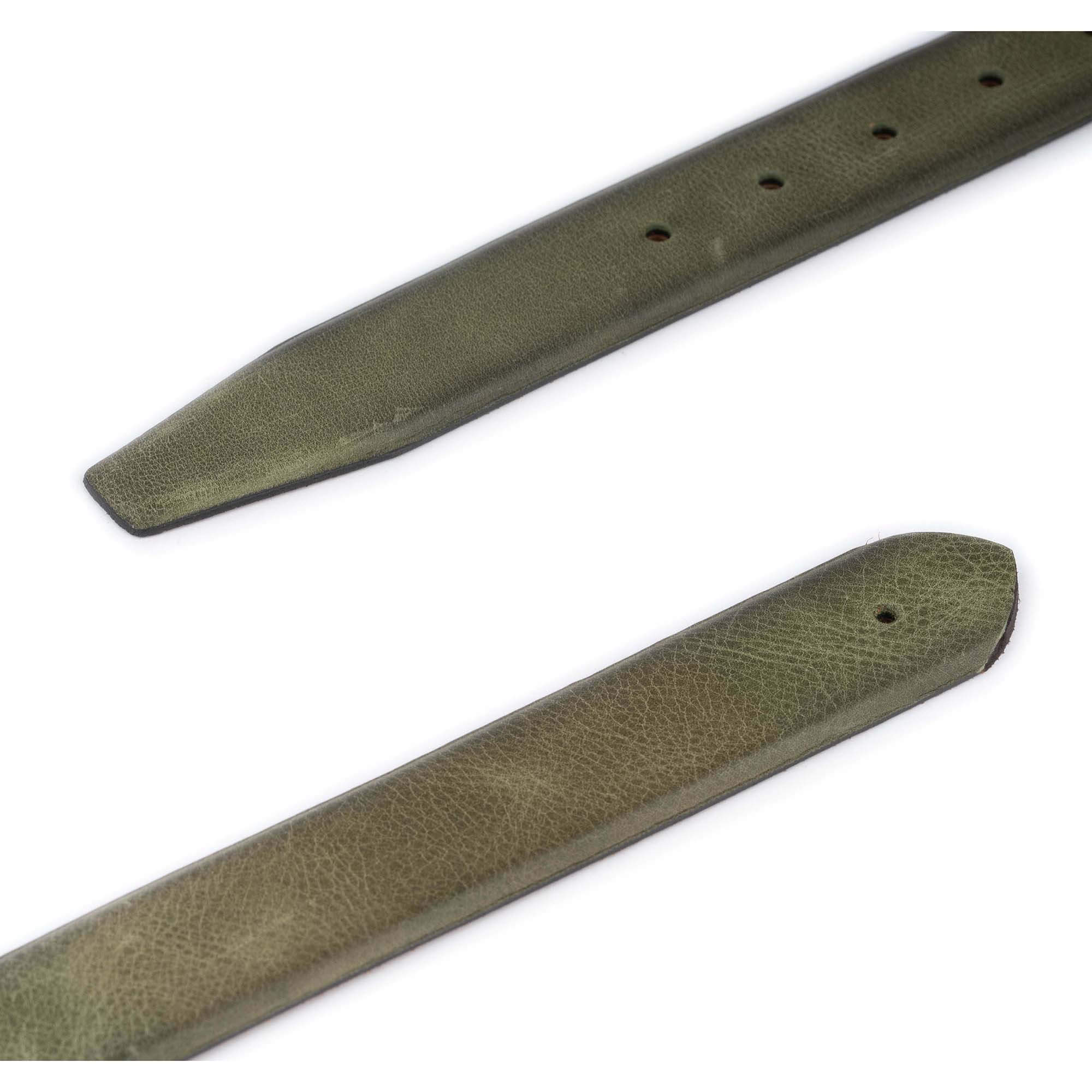 Premium Olive Green Leather Replacement Strap for Montblanc Buckles - Genuine Leather Watch Band Compatible with Montblanc Watches | Perfect for Business, Casual & Formal Occasions