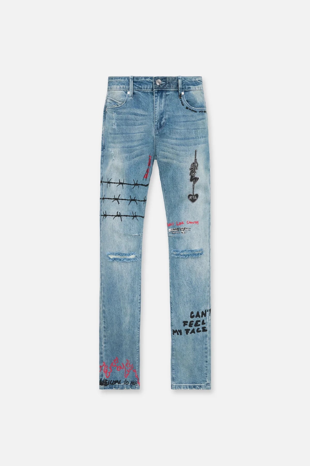 RTA Bryant Skinny Jeans for Women - High Waist Slim Fit Blue Denim Pants | Perfect for Casual Wear, Office Outfits & Night Out