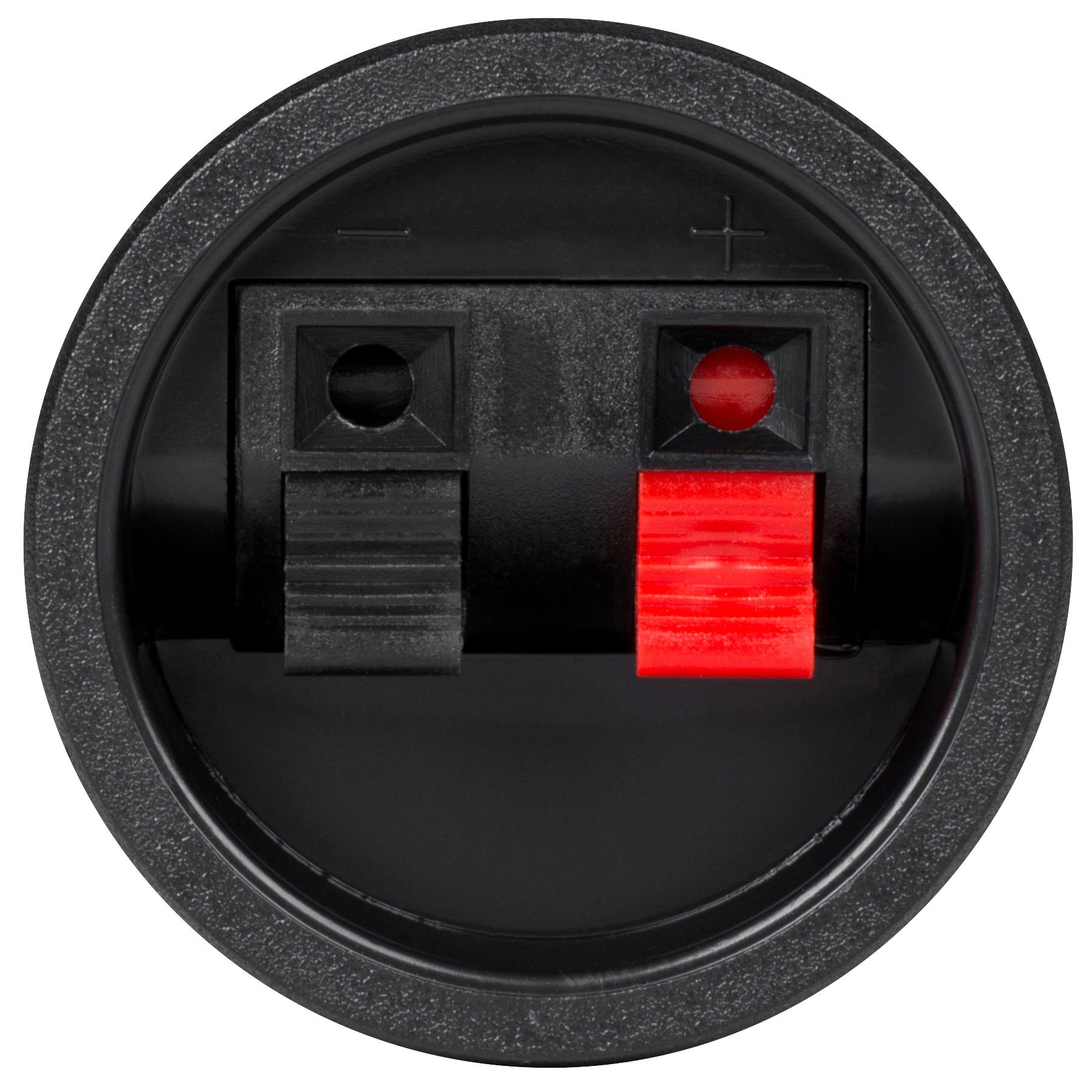 Spring Loaded Round Press-Fit Speaker Wire Terminal Cup - High-Quality Audio Connector for Home Theater & Car Stereo Systems