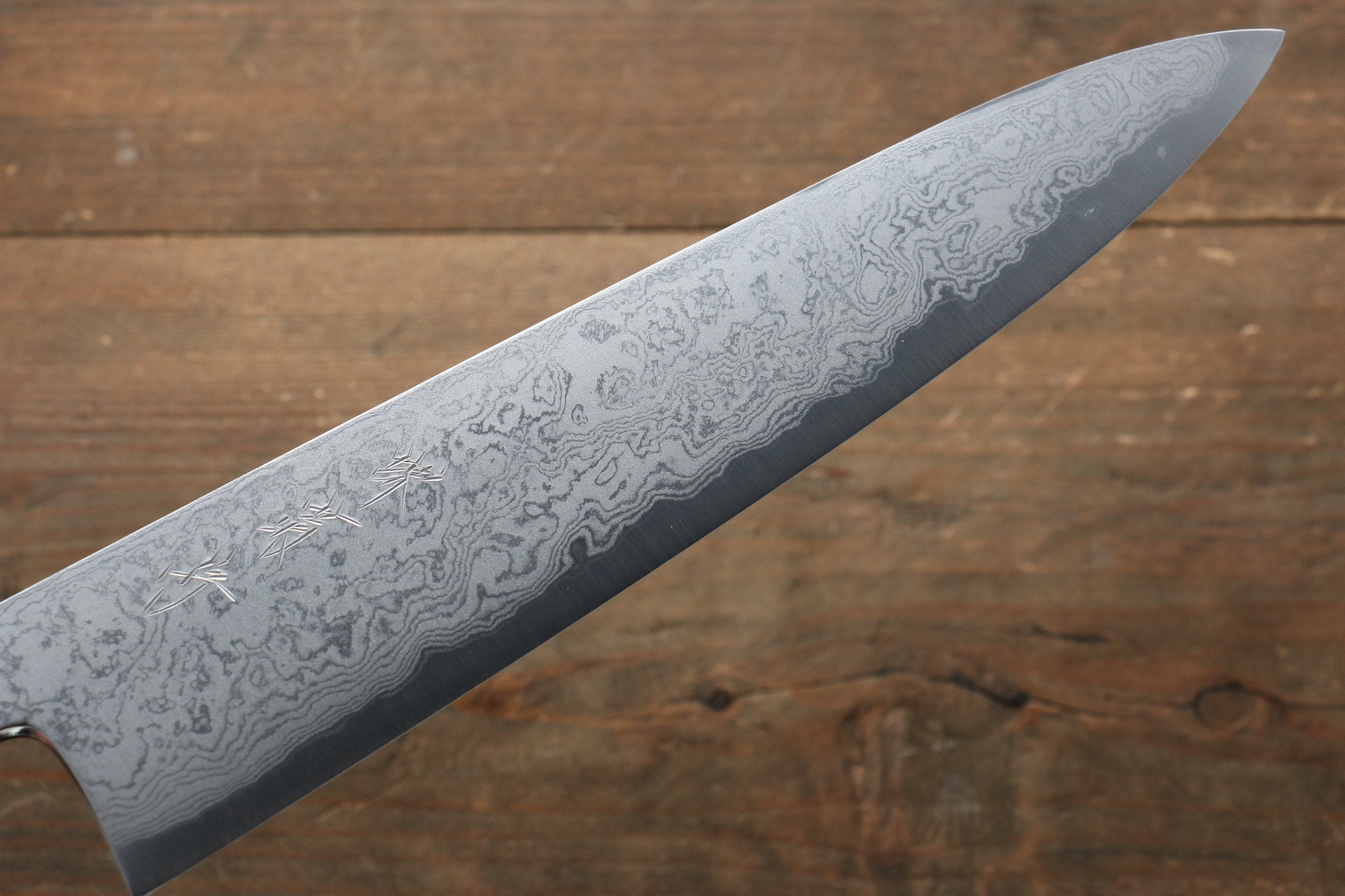 Premium Kikumori Blue Steel No.1 Damascus Gyuto Chef Knife 240mm - Japanese Magnolia Wood Handle - Perfect for Sushi, Meat Slicing & Professional Kitchen Use