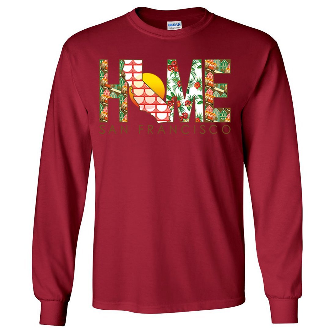 San Francisco Home Long Sleeve Shirt | Comfortable Casual Wear for Men & Women | Perfect for Travel, Outdoors & Everyday Use