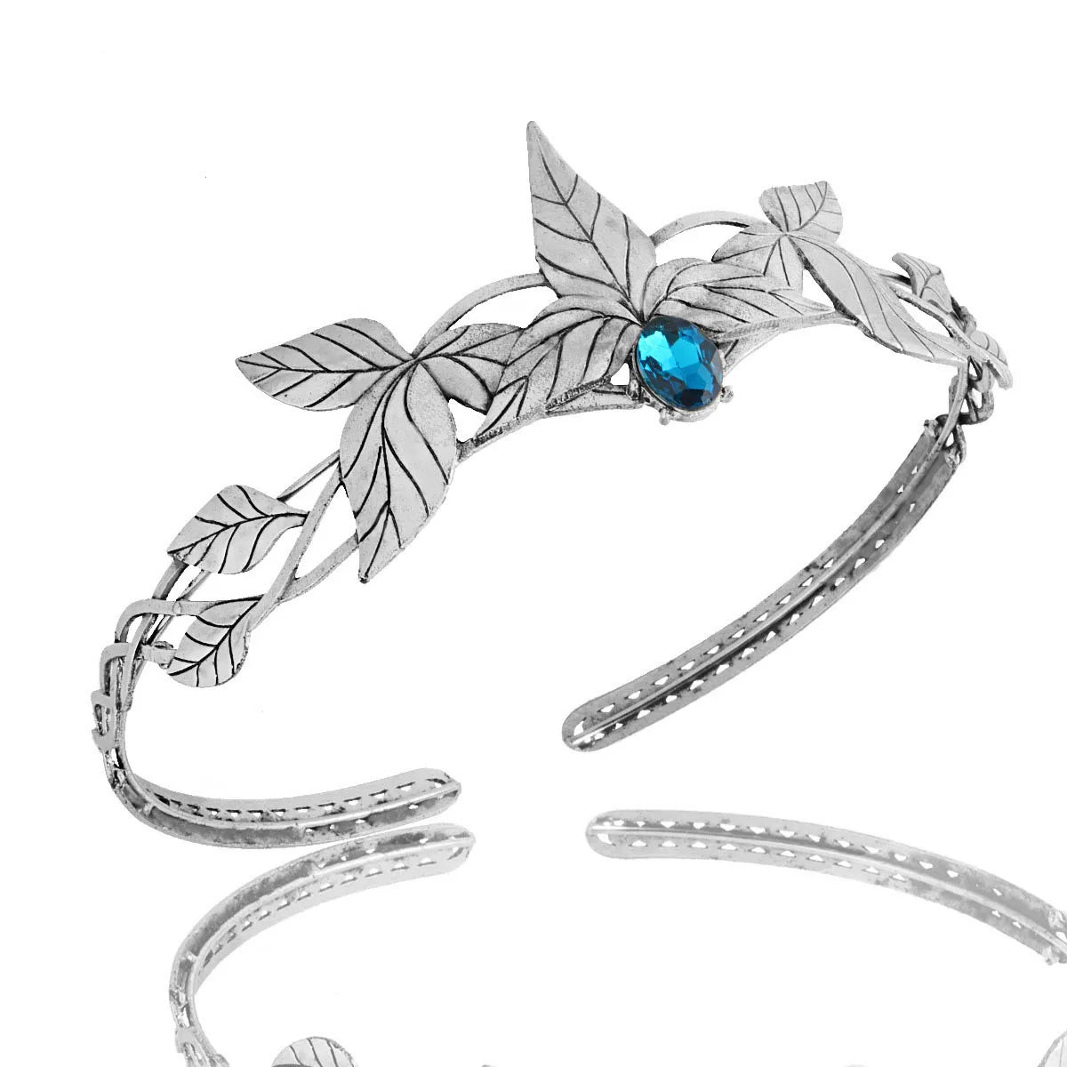 Enchanted Forest Elven Leaf Diadem Headpiece - Fantasy Cosplay Crown for Renaissance Faires, LARP & Themed Weddings