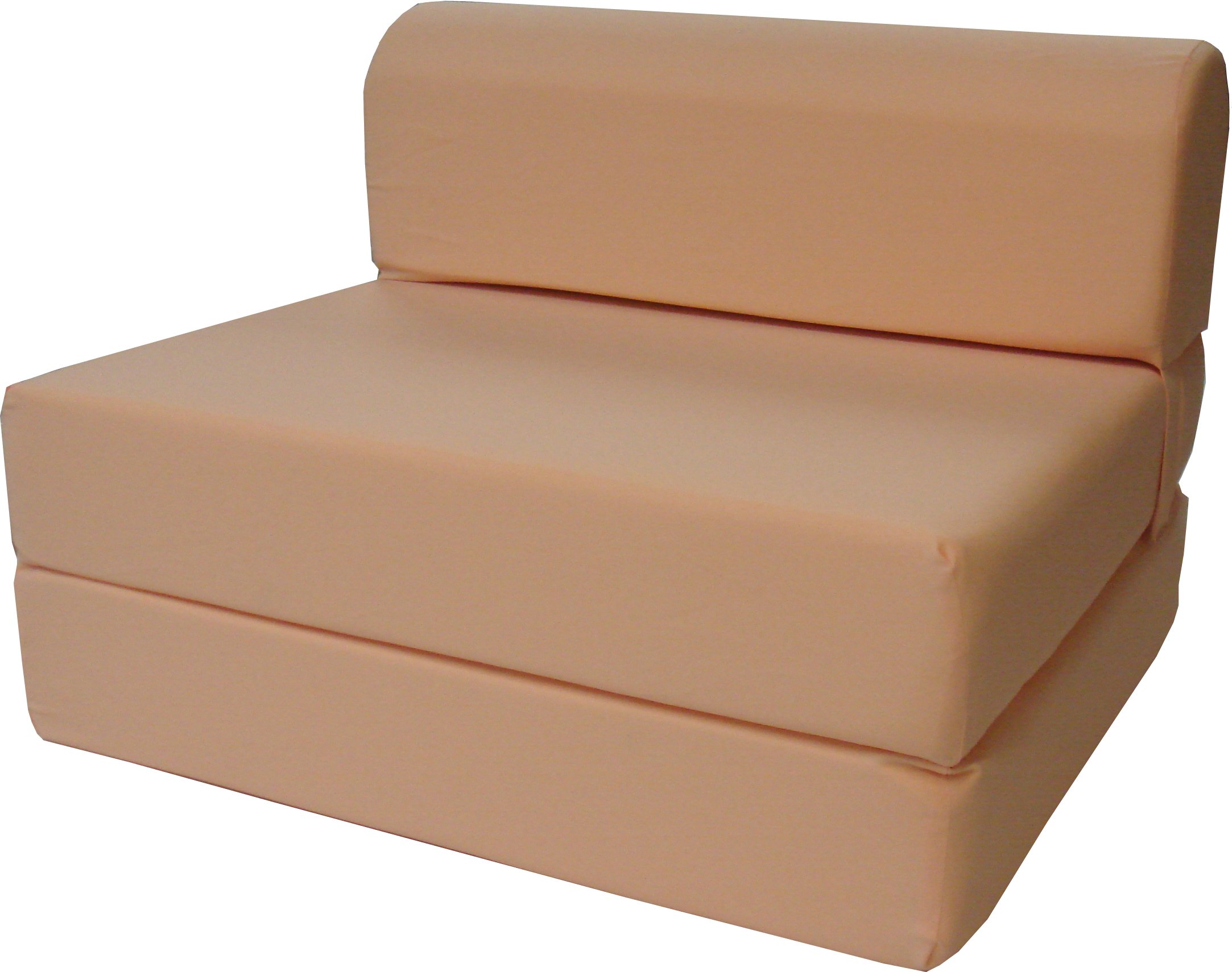 D&D Futon Furniture Peach Sleeper Chair - Foldable Foam Bed for Studio & Guest Use, High-Density 1.8lb Foam, 70