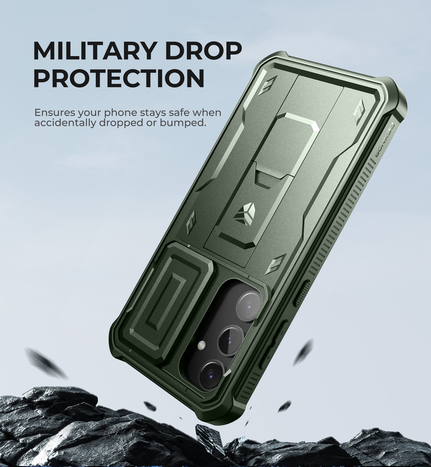 Durable Shockproof Rugged Case for Samsung Galaxy S24 Plus - Full Body Protection with Built-in Screen Protector, Slide Camera Cover & Kickstand | Perfect for Outdoor, Work & Daily Use