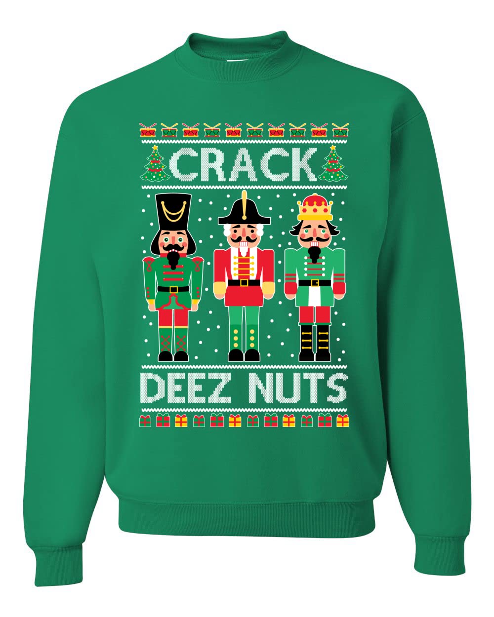 Wild Bobby Crack Deez Nuts Meme Ugly Christmas Sweater - Funny Unisex Crewneck Sweatshirt for Holiday Parties & Festive Gifts