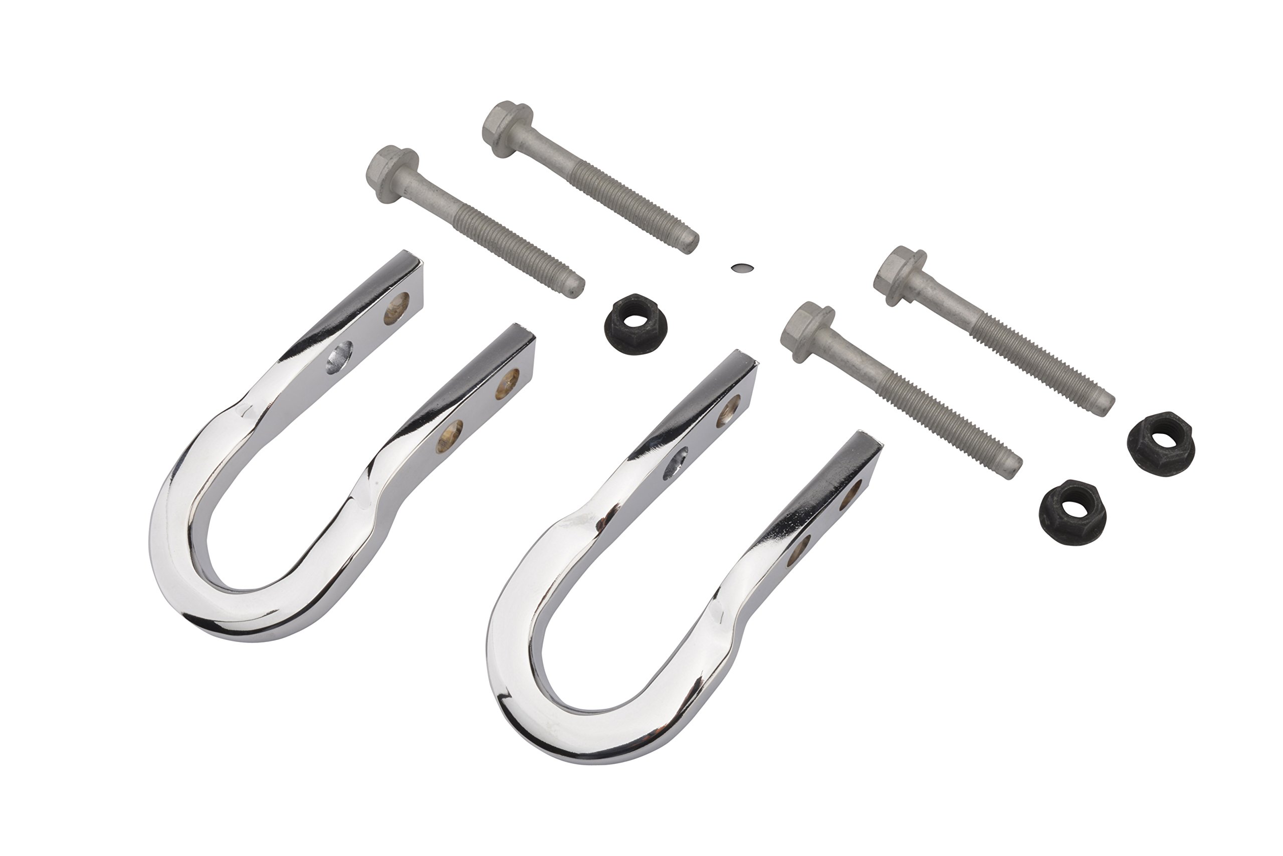 GM Accessories 23253074 Chrome Recovery Hooks - Heavy Duty Tow Hooks for Trucks & SUVs (Perfect for Off-Road Recovery & Towing)