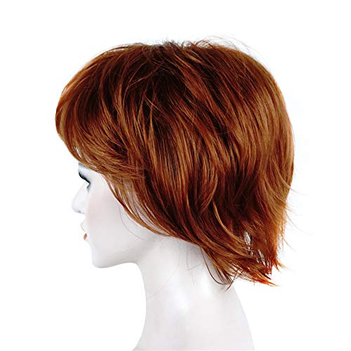 Stylish Short Layered Shaggy Synthetic Wig with Bangs for Women - Perfect for Cosplay, Halloween & Daily Fashion Looks