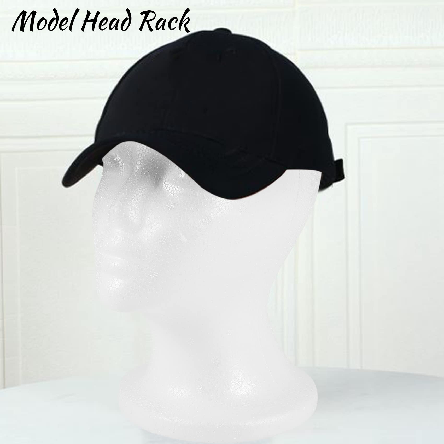 White Female Foam Mannequin Head for Hat & Wig Display - Perfect for Salon, Beauty Shop, and Home Hairstyling Practice