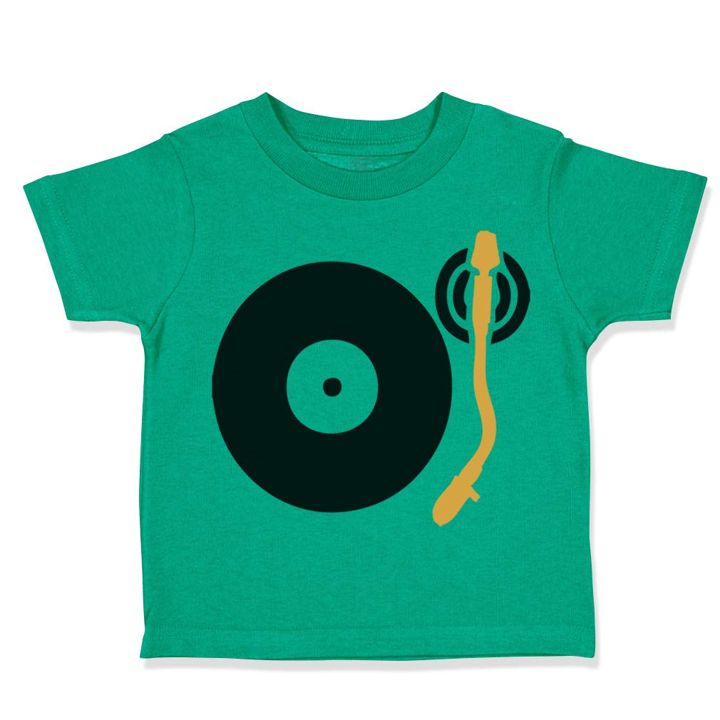 Funny Music Record Player Graphic Toddler T-Shirt - Cute Baby Boy & Girl Tee for Music Lovers - Perfect for Playdates, Concerts & Family Photos