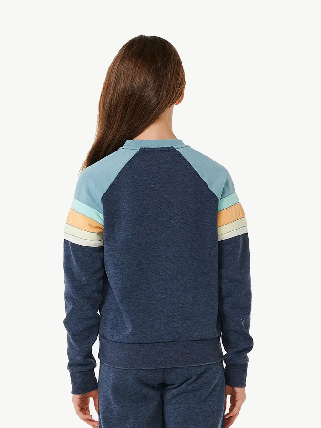 Girl's Surf Revival Raglan Crew - Long Sleeve T-Shirt for Girls Ages 8-14 | Beachwear, Surfing, Casual Wear | Perfect for Surf Trips, Beach Days & School Activities