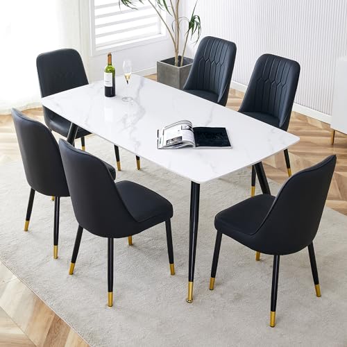 White Table + Black Chais