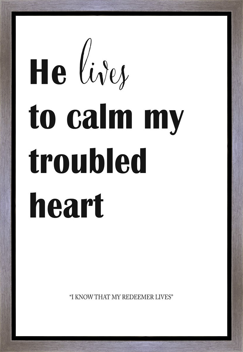 He Lives to Calm Gallery Wrap Canvas Wall Art - Inspirational Christian Home Decor for Living Room, Bedroom & Office
