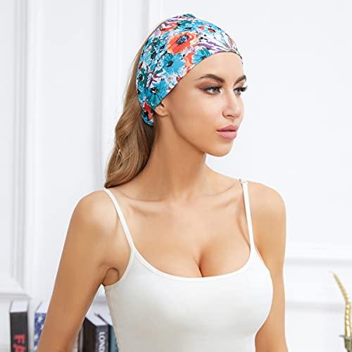 Non-Slip Yoga Headbands for Women - 5 Pack Stretchy Hair Accessories for Workouts, Running & Fitness - Cute & Comfortable Head Wraps for Active Lifestyles