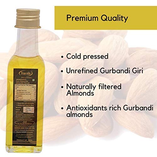 Pure Sweet Almond Oil for Hair Growth & Skin Care - Vitamin E Enriched, Reduces Dark Circles - 100ml for Men & Women - Perfect for Massage, Hair Treatment & Nighttime Skin Routine