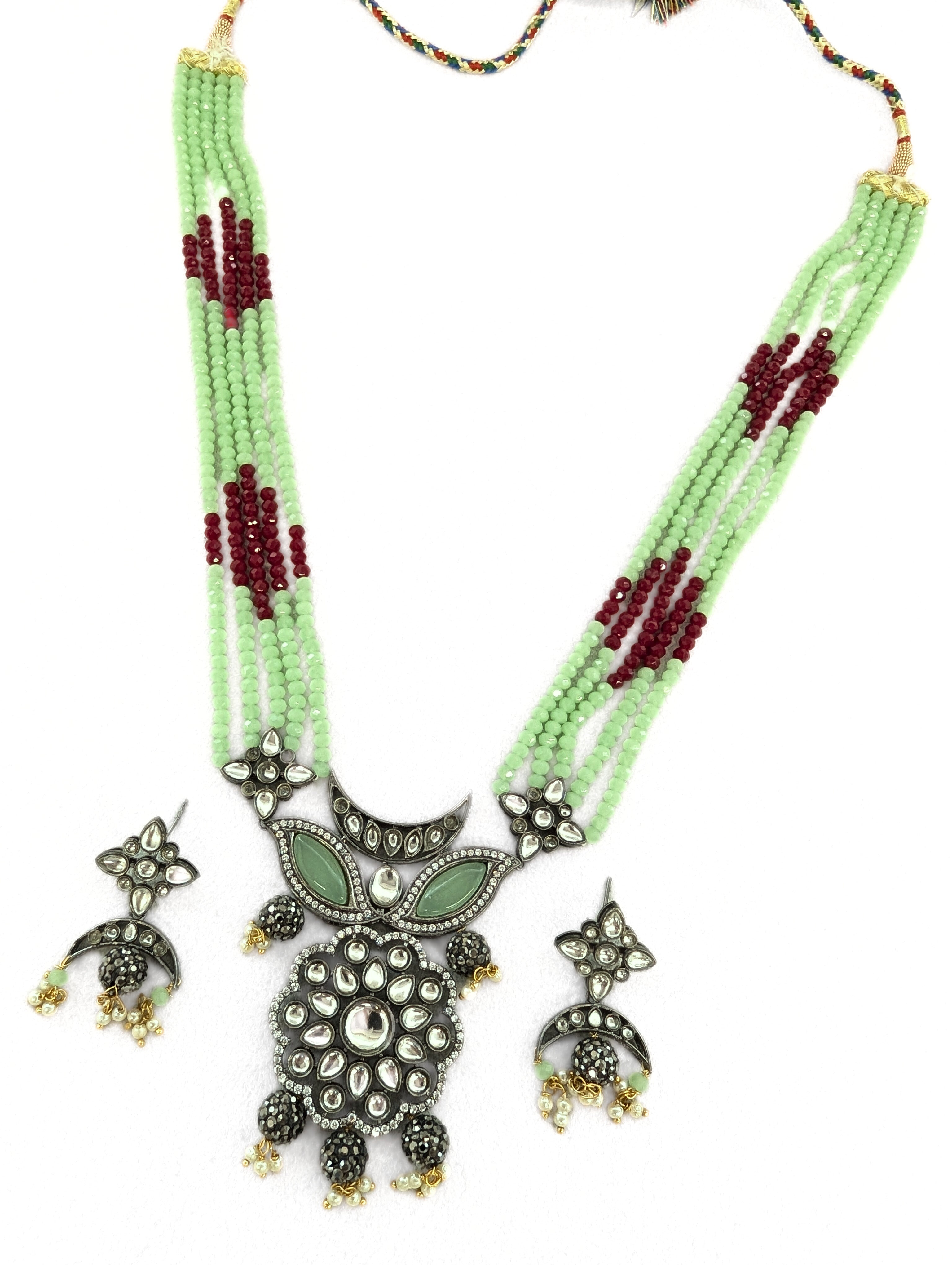 Shivani Stone Jewelry Set - Elegant Necklace, Earrings & Bracelet for Women | Perfect for Weddings, Parties & Special Occasions