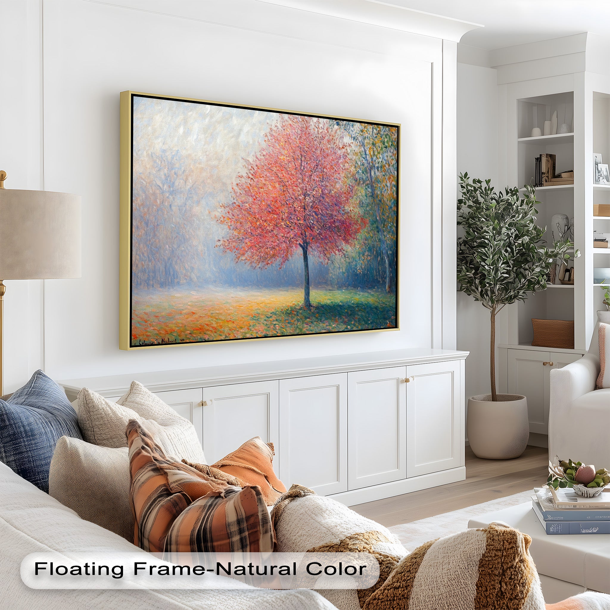 Autumn Radiance Impressionist Oil Painting - Handmade Landscape Artwork for Home Decor, Office Wall, Living Room & Gift