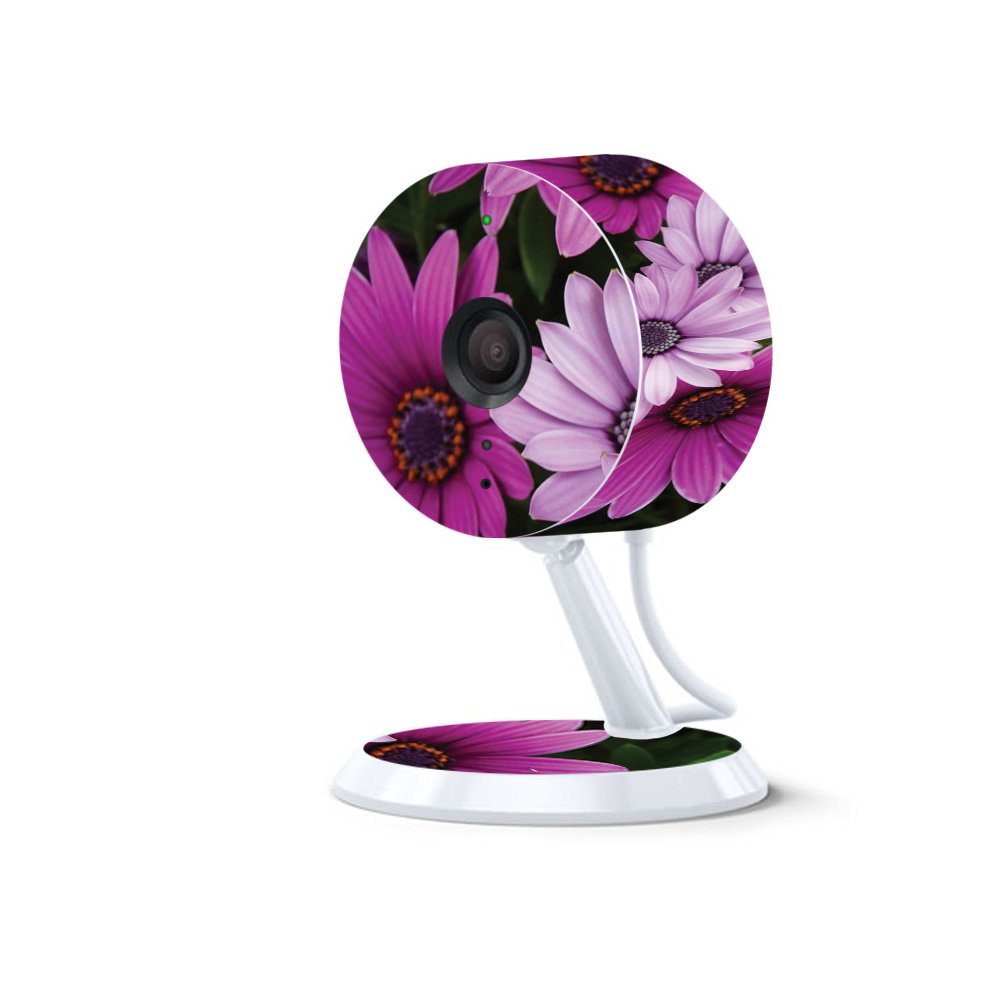 MightySkins Protective Vinyl Decal Wrap Cover for Amazon Cloud Cam - Purple Flowers Design | Durable, Easy to Apply & Remove | Made in USA | Home Security Camera Skin for Stylish Protection