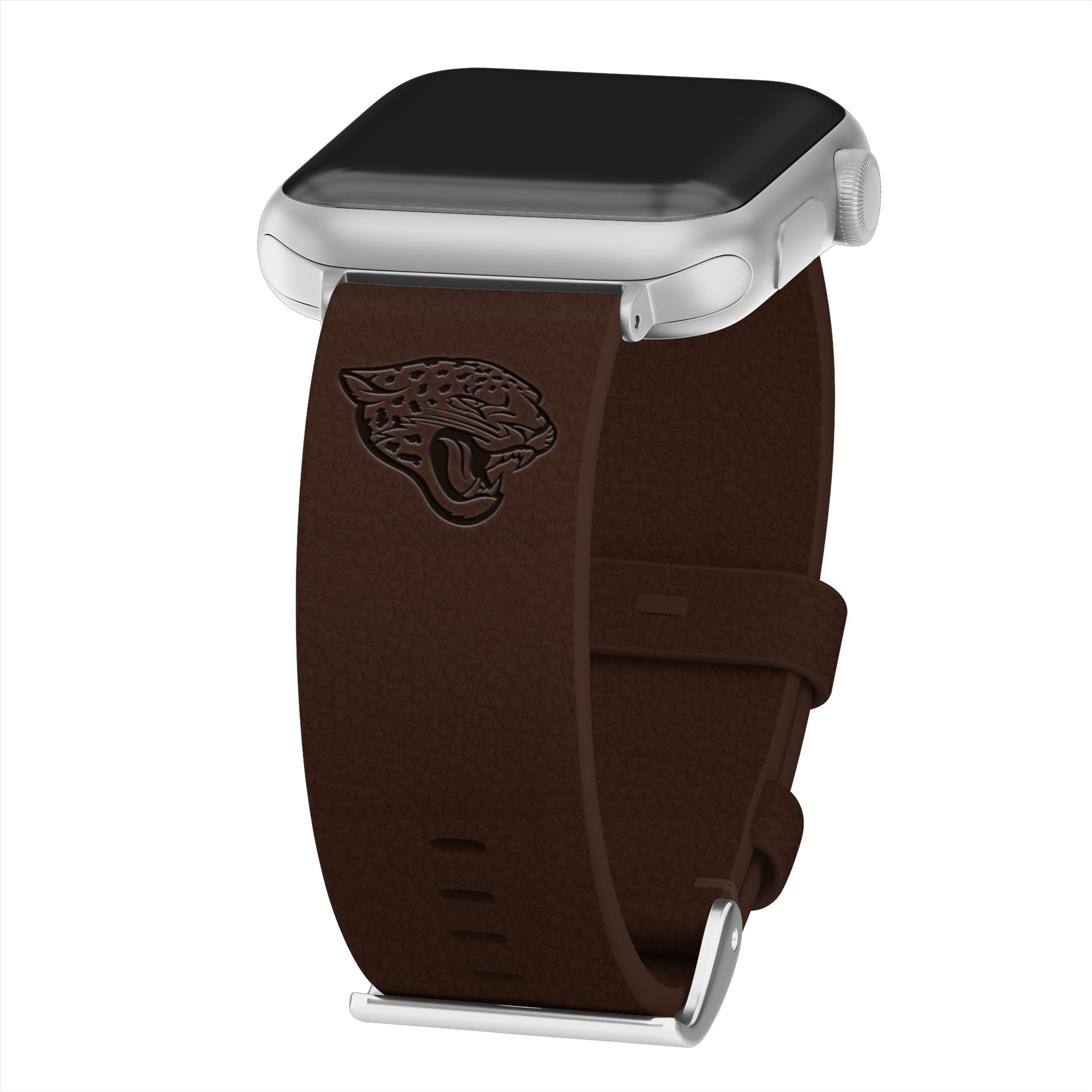 Jacksonville Jaguars Genuine Leather Apple Watch Band - Compatible with All Apple Watch Models - Perfect for Game Day & NFL Fans