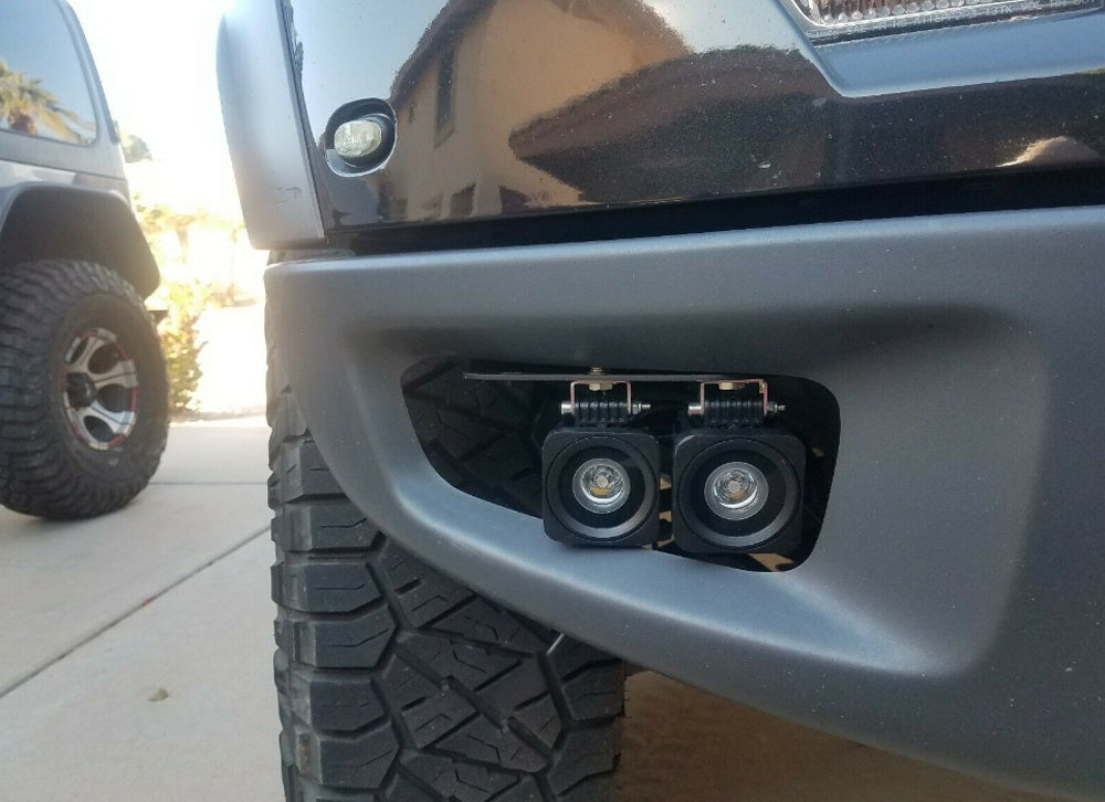 40W CREE LED Fog Lights with Bumper Mounting Bracket & Wiring Kit - Compatible with 2010-2014 Ford Raptor | Off-Road Lighting, Night Driving, Heavy Duty Fog Lamps for Trucks & SUVs