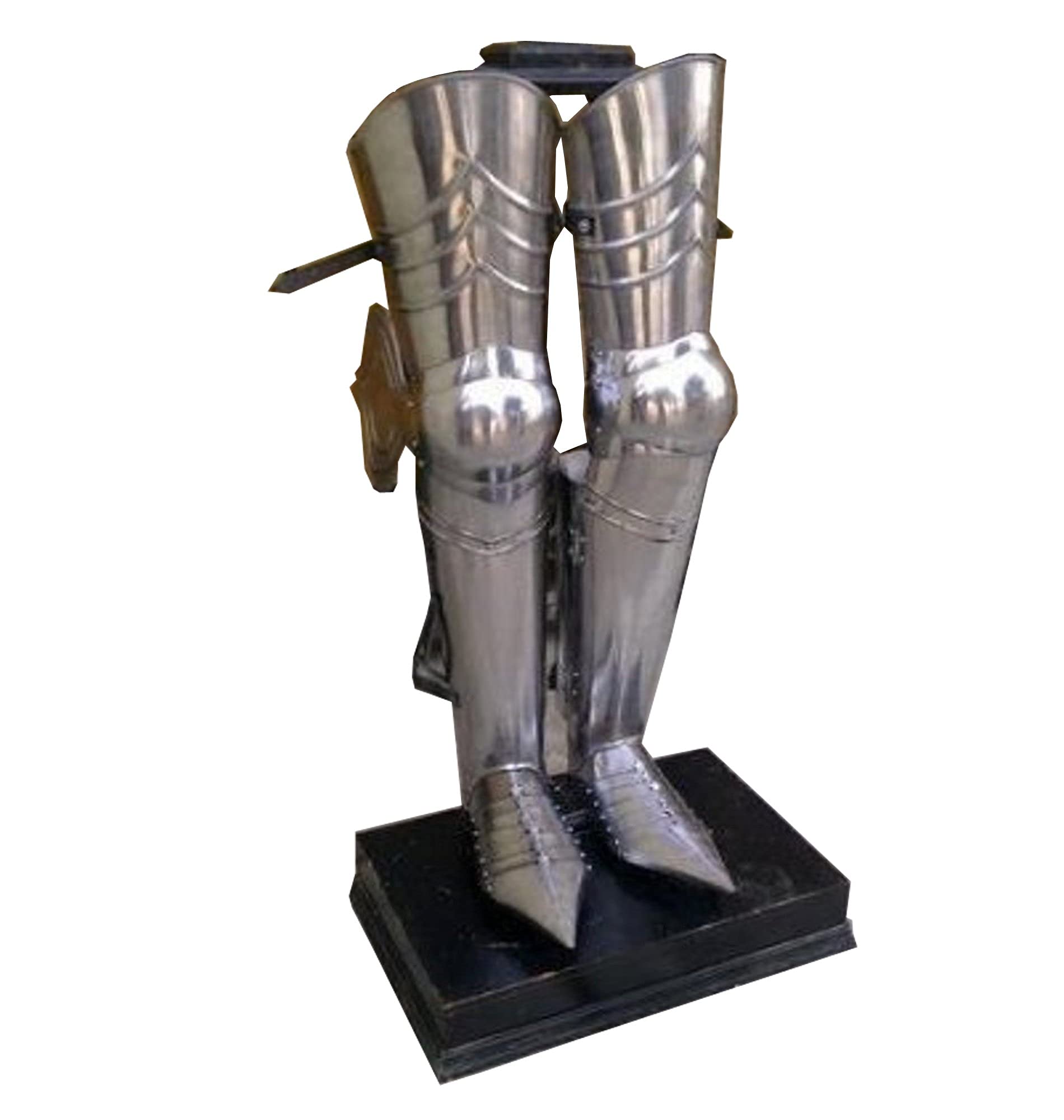 Medieval Armour Leg Guards - Authentic Knight Armor Protection for LARP, Cosplay & Renaissance Fairs - Durable Steel Shin Guards for Historical Reenactments & Costume Events