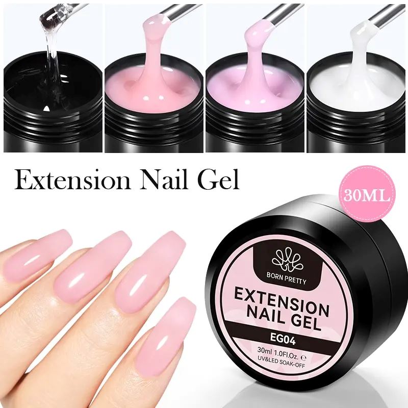 Born Pretty Extension Gel in a Jar - 30ml Nail Extension Gel for Strong & Natural-Looking Nails - Perfect for DIY Manicures, Salon Professionals & Nail Art Enthusiasts