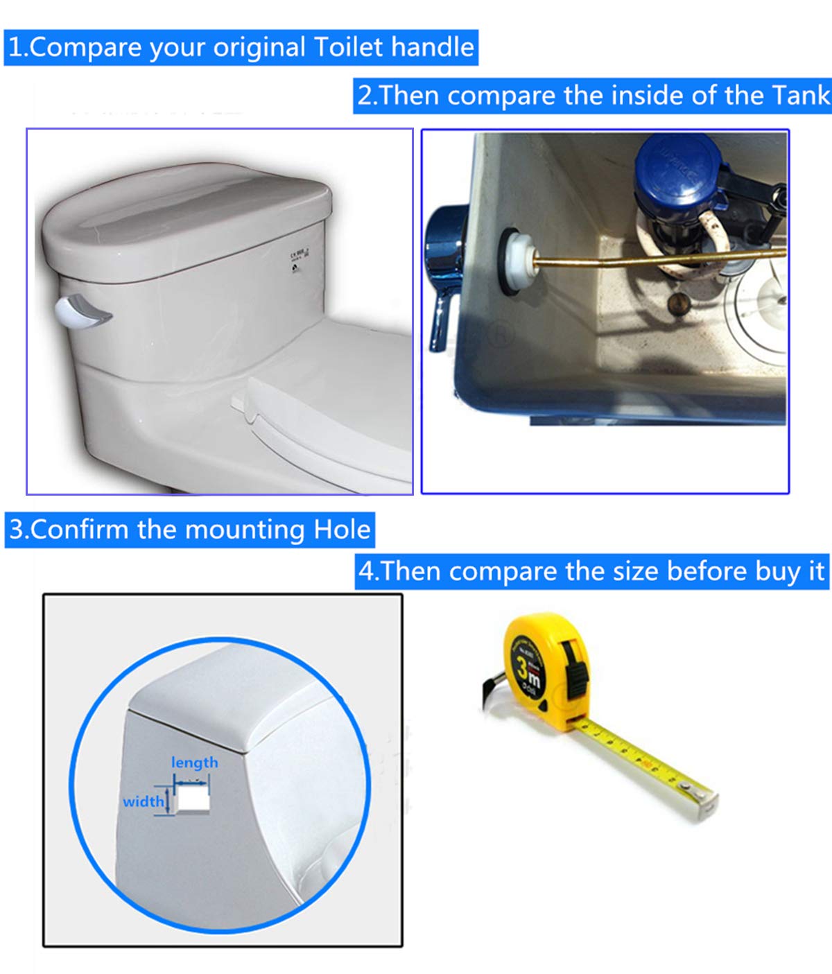 Side Mount Toilet Trip Lever - Chrome Flushing Handle Replacement for TOTO ST776SA THU068# THU004# - Durable Toilet Tank Repair Part - Perfect for Home Bathroom Renovation & Plumbing Maintenance